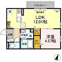 ハミングバード牛島  ｜ 佐賀県佐賀市巨勢町大字牛島（賃貸アパート1LDK・1階・40.27㎡） その2