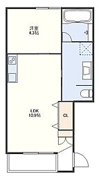 Leirion 1LDKの間取図画像