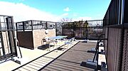 専用のスカイガーデンは、広さがあるため、椅子やテーブルを置いて日光浴や読書などをお楽しみいただけます。洋室より出入りでき、在宅ワークの際も気軽にリフレッシュすることができそうです