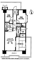 コスモ田端北 3LDKの間取り