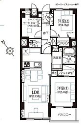 間取図画像 2SLDK