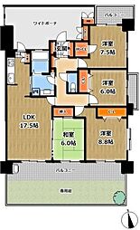 ダイアパレス草加ヴィラリゾート 4LDKの間取図画像