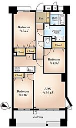 間取図画像 3LDK