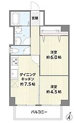 ストーク両国秀山 2DKの間取図画像