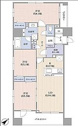 レーベンシティオ上野入谷タワーフォルム 3LDKの間取図画像