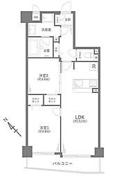 マイキャッスル東長崎 2LDKの間取図画像