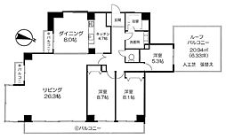 サンリット西新井 3LDKの間取図画像