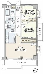 レジェンド浮間公園 2LDKの間取図画像