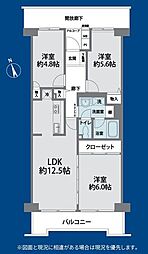 ルネ町屋 3LDKの間取図画像