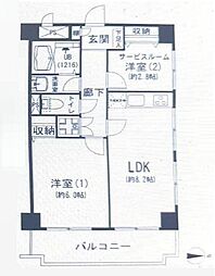 アーバンヒルズ新小岩 1SLDKの間取図画像
