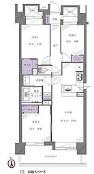 コスモ王子ガーデンズB棟グランプラザ 3LDKの間取図画像