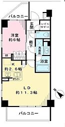 デュオステージ曳舟 1LDKの間取図画像