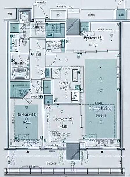 3LDK 間取り