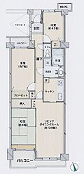 グリーンパーク松戸 3LDKの間取図画像
