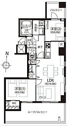 ユニー・ブル池袋リ・ノヴァス 2LDKの間取図画像