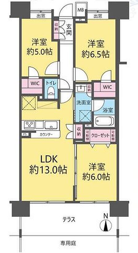 3LDK 間取り