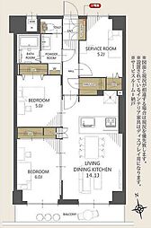 ルミネ・オータム 2SLDKの間取図画像