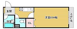 ベルメゾンK 1Kの間取図画像