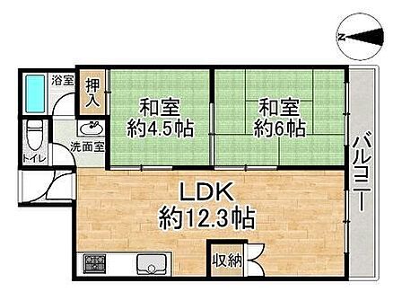2LDK 間取り