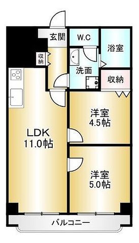 2LDK 間取り