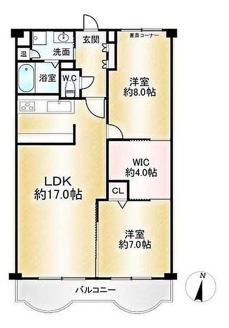2LDK 間取り
