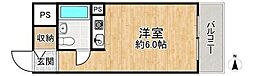 GSハイム第2江坂 ワンルームの間取図画像