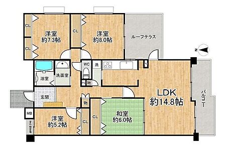 4LDK 間取り