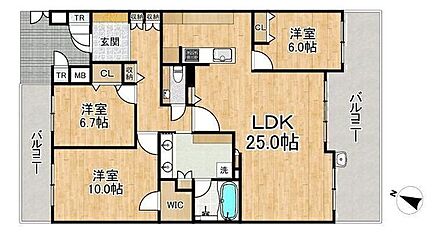 3LDK 間取り