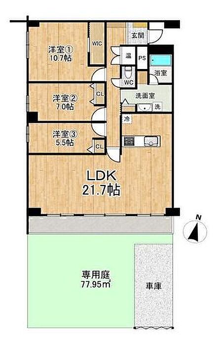3LDK 間取り