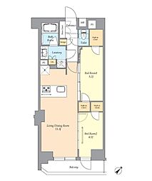 AIFLAT渋谷西原 2LDKの間取図画像