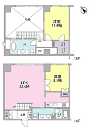 フォレストタウン参宮橋 2LDKの間取図画像