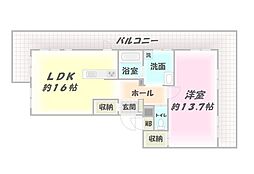 ヴィア・シテラ・入間 1LDKの間取図画像