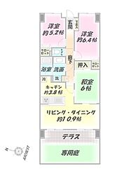 ダイアパレスUアリーナ 3LDKの間取図画像