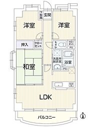 サン・ヒルズ小手指 3LDKの間取図画像