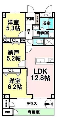 各部屋収納付き...