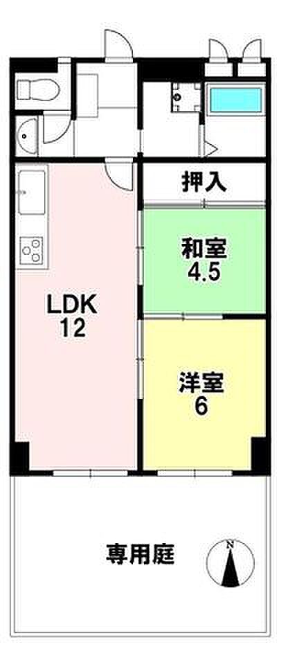 2LDK 間取り