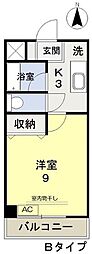 メゾンあすなろ 1Kの間取図画像