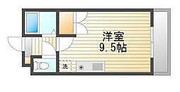 グリーンパレス京山B ワンルームの間取図画像