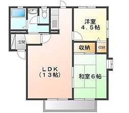 カサデヒラソル 2LDKの間取図画像