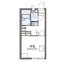 アストロズ関 1Kの間取図画像