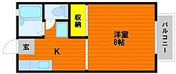 パークビサイド岡南 1Kの間取図画像