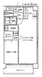 下中野S-1ビル 1LDKの間取図画像