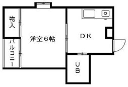 プチメゾン野田 1DKの間取図画像