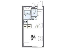 レオパレスグリーンコート 1Kの間取図画像