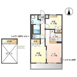 ベルメゾン 2LDKの間取図画像