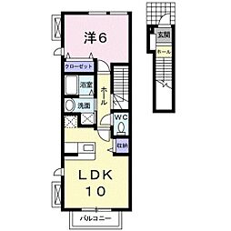 ベルアンジュ 1LDKの間取図画像