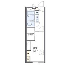 レオパレスアテンザ 1Kの間取図画像