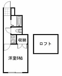 ルミナス 1Kの間取図画像