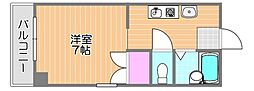 大河原BLD 1Kの間取図画像