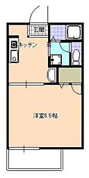 ティファナ 1DKの間取図画像